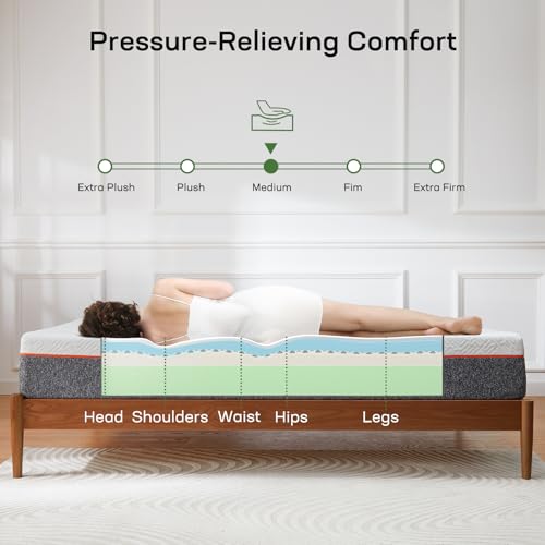 Twin Size Cooling Gel Memory Foam Mattress, Medium Firm, Fiberglass Free Y87821