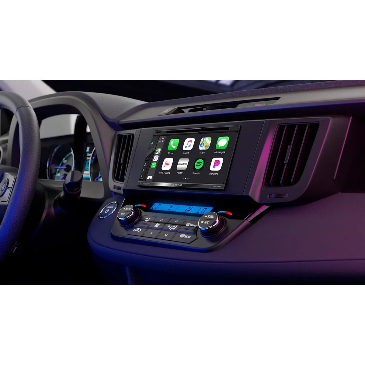 6.8-inch Double-Din Navigation DVD Receiver with Bluetooth and Android Auto V558