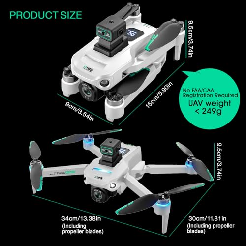 Drone with 4K Camera GPS, 5G Remote Controller, Obstacle Avoidance, 60 Mins Flight N45079