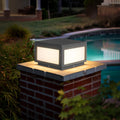 Modern Post Light, Pillar Lights Outdoor IP65 Waterproof LED Fence Cap Lights for Deck 3000K Luxury Aluminum Column Lighting Landscape Lamp for Flat Surface Garden Yard Porch Decoration