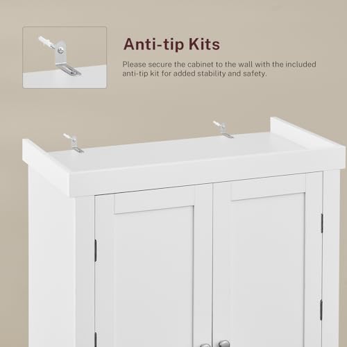 White Pantry Cabinet with 6 Doors and Drawer I8389