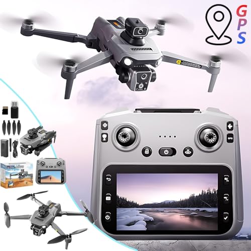 GPS Drone with Camera, 4.5 Inch Screen Remote Controller, Brushless Motor, 5G Wi-Fi Transmission Z704