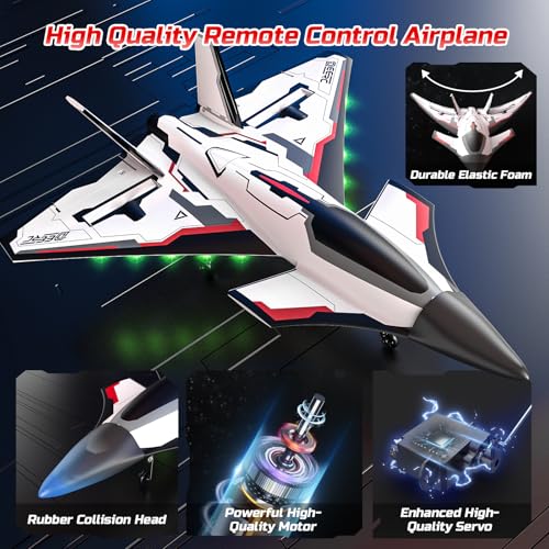 RC Plane 3 Channel Remote Control Airplane Fighter Toy with 2 Batteries Y20067