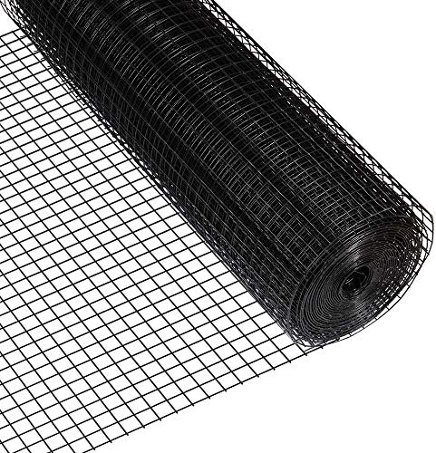 Fencer Wire 14 Gauge Black Vinyl Coated Welded Wire Mesh Size 1 inch by 1 inch (2 ft. x 50 ft.)