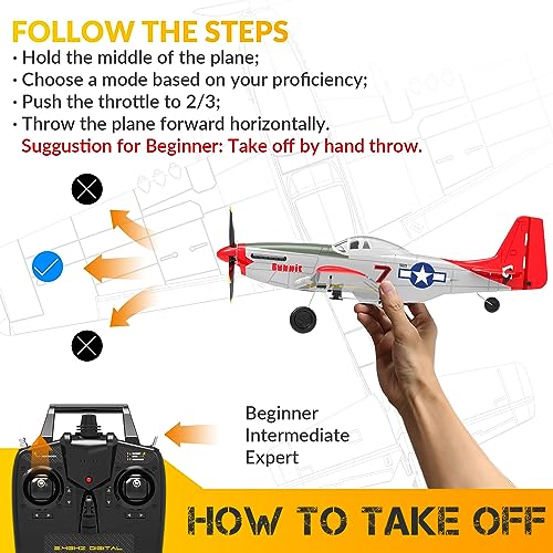 RC Plane with 3 Flight Modes and Stabilization System M4832