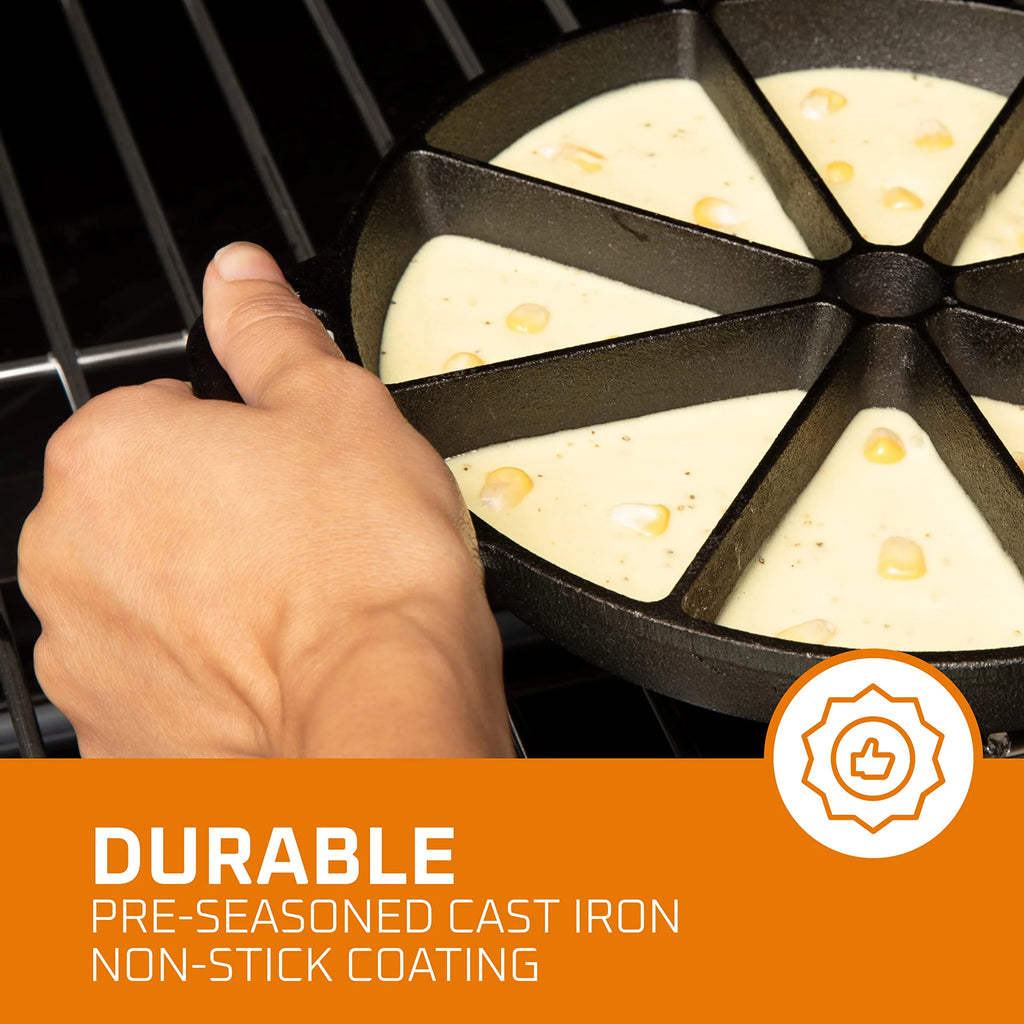 Cast Iron 8-Edges Biscuit & Muffin Pan with Handle F218