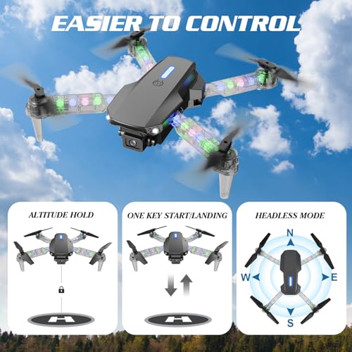 Mini Drone with 1080P Camera for Kids Beginners, Foldable, Gesture Selfie O280