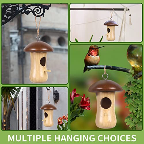 Hummingbird House Hanging Nest with Leaf for Outdoor Garden E75078