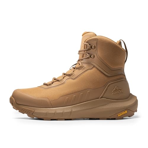 Men's Tactical Hiking Boots Lightweight Cushion Sole Side Zipper 8 Inches C799