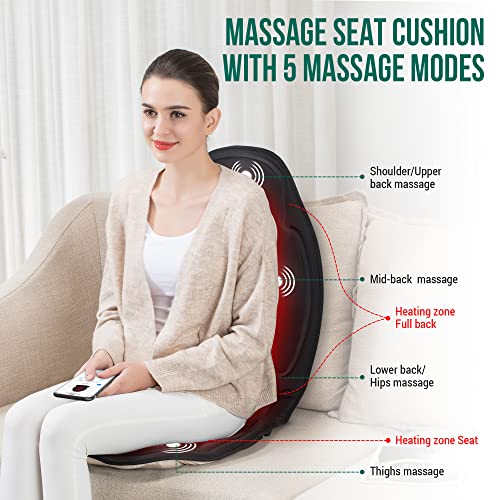 Vibration Back Massager with Heat, Seat Cushion N820