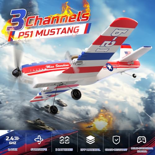 RC Plane 3 Channel Remote Control Airplane Fighter Toy with 2 Batteries Y20067