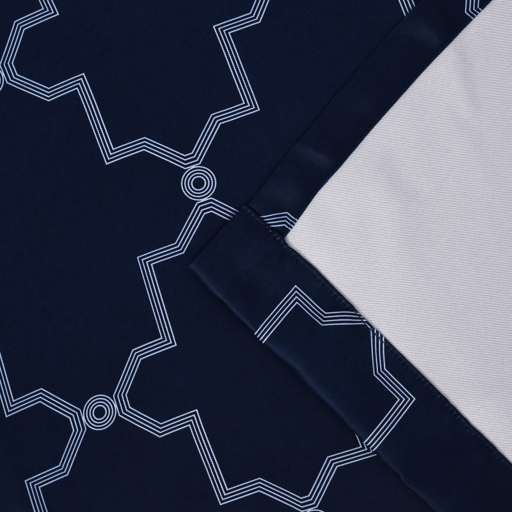 Navy Blue Blackout Thermal Grommet Curtain Set of 2 C556