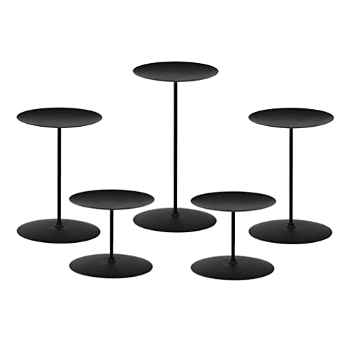Modern Iron Candle Holders for Pillar Candles, Set of 5 A50224