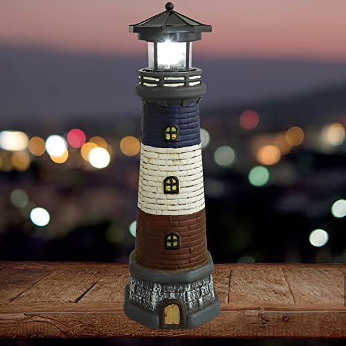 Solar Rotating Lighthouse Outdoor Garden Decor Lantern R852