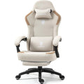 Fabric Gaming Chair with Pocket Spring Cushion and Footrest V343974
