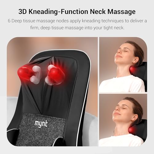 3D Shiatsu Neck and Back Massager with Heat for Chair U9478