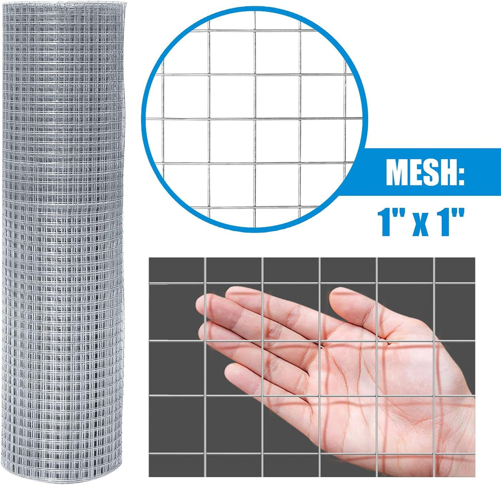 16 Gauge Hot-Dipped Galvanized Welded Wire Fence, 1 inch x 1 inch Mesh, 4 ft. x 100 ft. G128