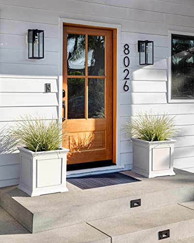Cube Plastic Planter for Indoor or Outdoor Patio Y32694