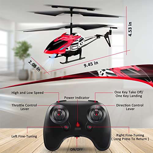 RC Helicopter with One Key Take-Off, Altitude Hold, LED Light, Blue Z936054