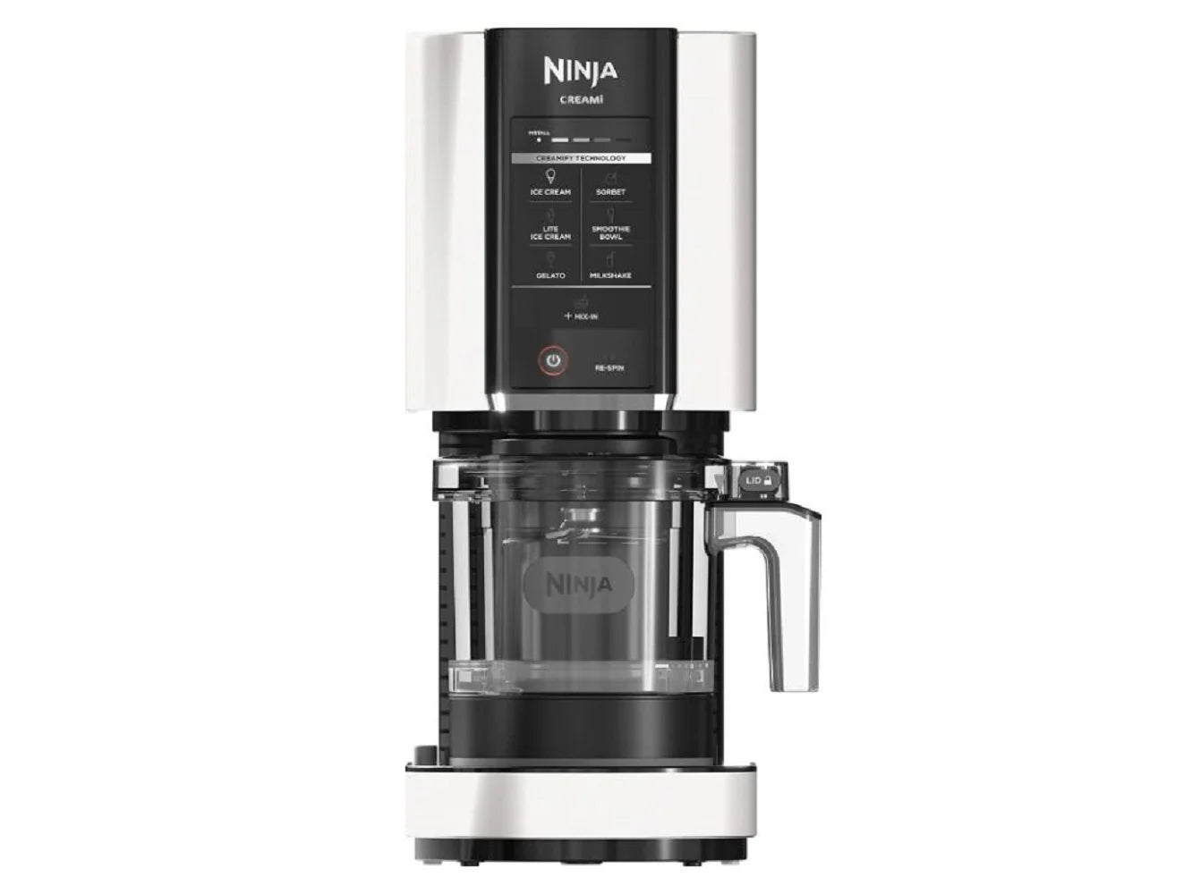 Open Box Ninja CREAMi Ice Cream Maker, 7 One-Touch Programs, with (2) Pint Containers & Lids, Compact Size, White NC301WHBBB