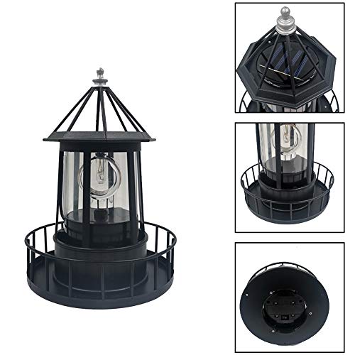Solar LED Rotating Lighthouse Light, Waterproof for Garden, Courtyard, Lawn U753