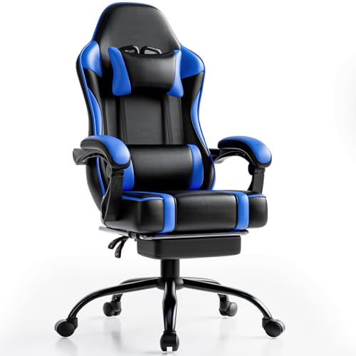 Ergonomic Gaming Chair with Footrest, Reclining, Lumbar Support I1131