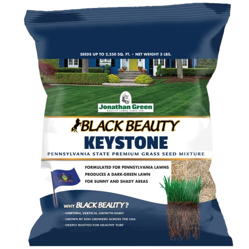 Jonathan Green (10361) Black Beauty Keystone PA Grass Seed (Made for Pennsylvania) - Cool Season Lawn Seed (7 lb)