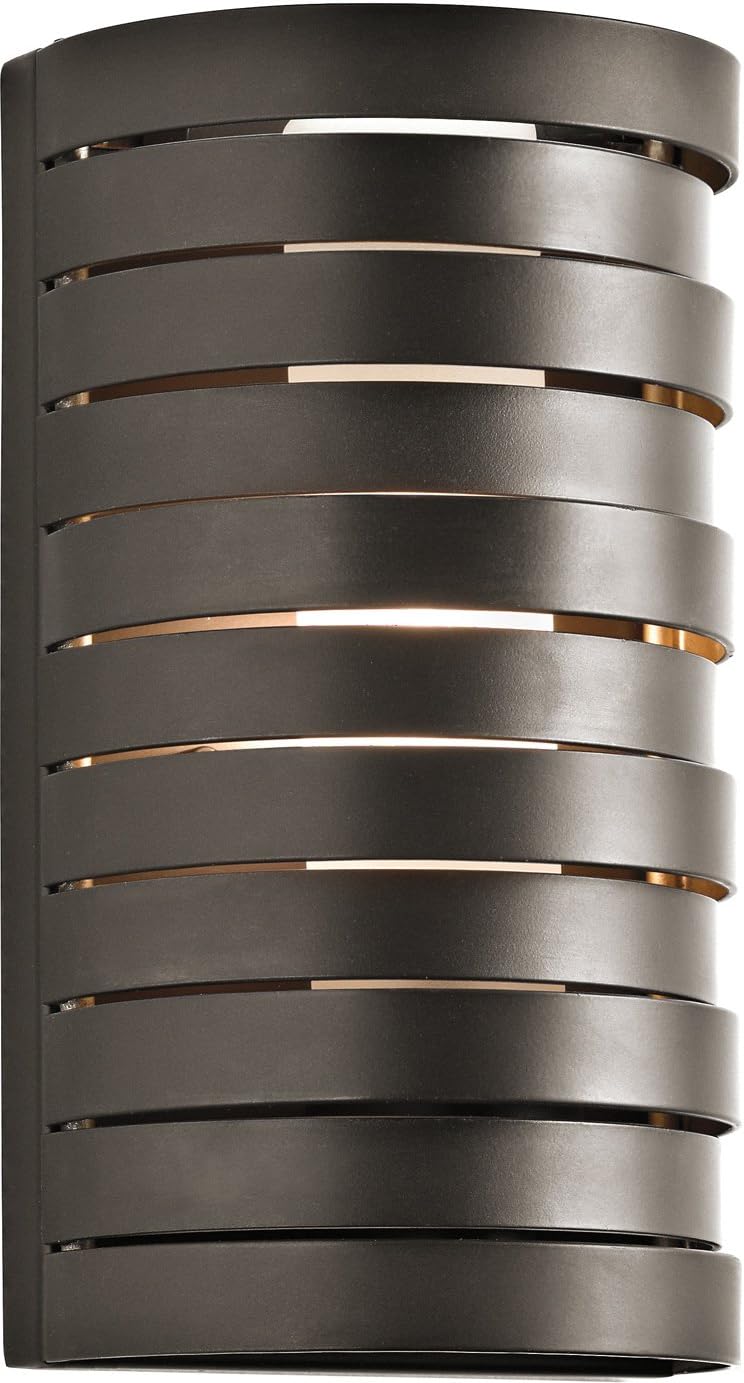 Kichler 43305OZ Roswell Wall Sconce, 1 Light Halogen 50 Watts, Olde Bronze,13.5-Inch