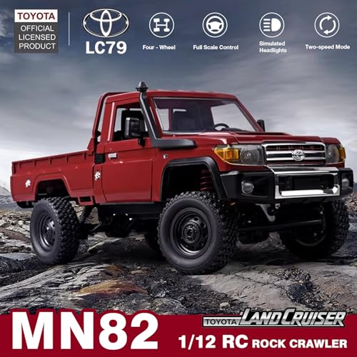 1/12 RC Rock Crawler 4x4 Pickup Truck, 2.4GHz Remote Control Off Road Car N638729