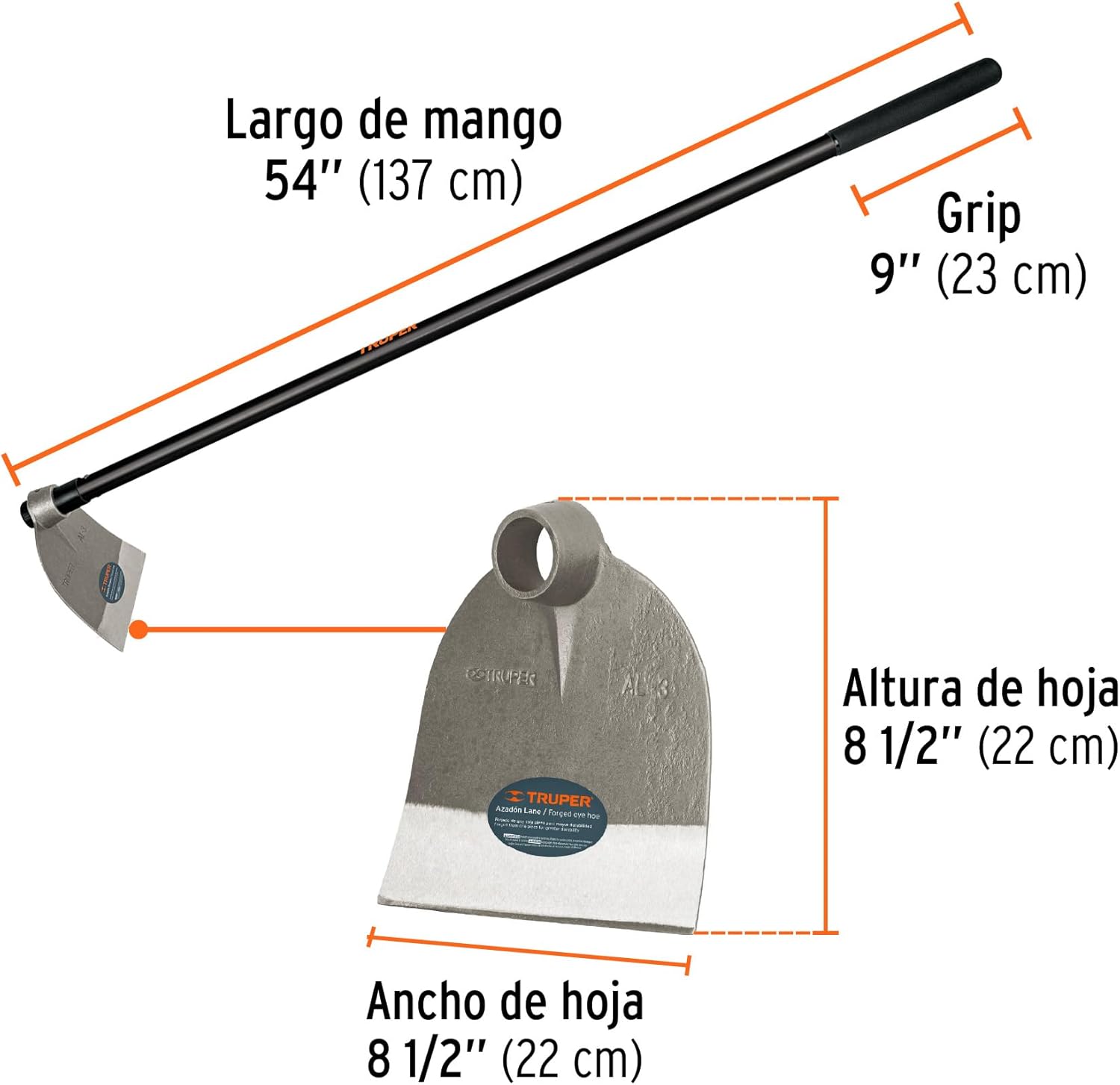Forged Garden Hoe with 54-Inch Handle Z331332