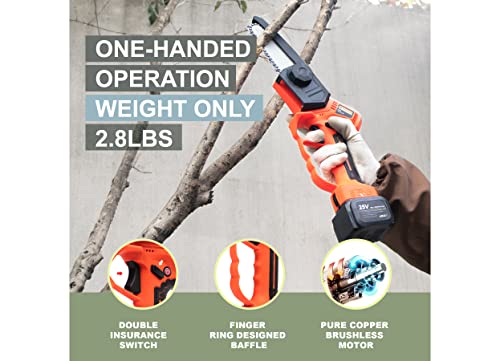 Cordless Electric Pruner Kit with 1.6 Inch Pruning Shears and 5 Inch Handheld Chain Saw H131