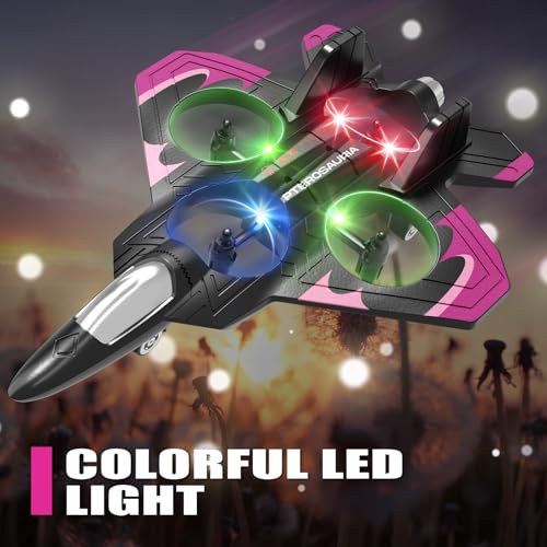 Foam Remote Control Airplane Fighter Jet with Lights for Kids Adults H4069