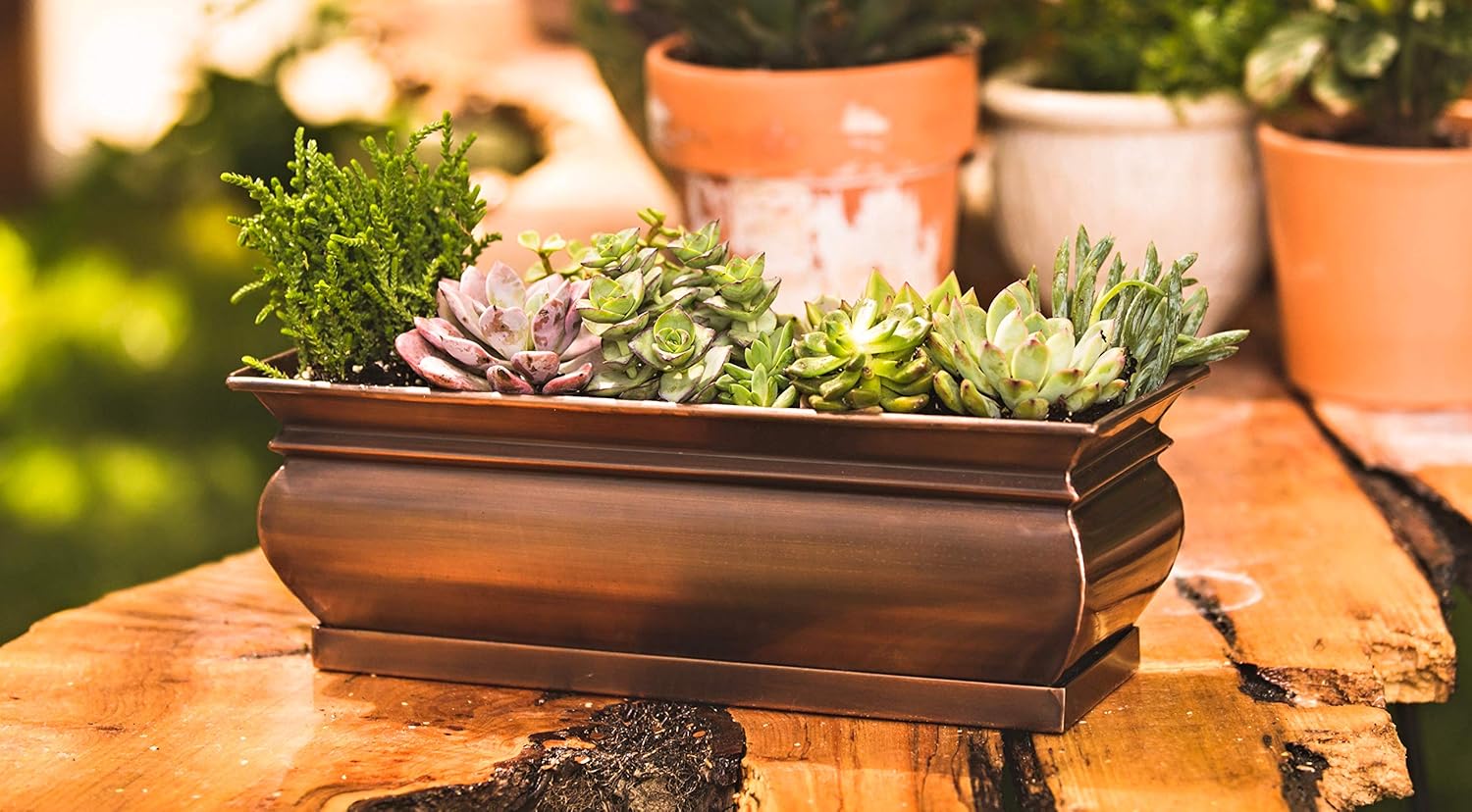 Herb Planter Pots Succulent Window Box Rectangular Indoor Outdoor J5597