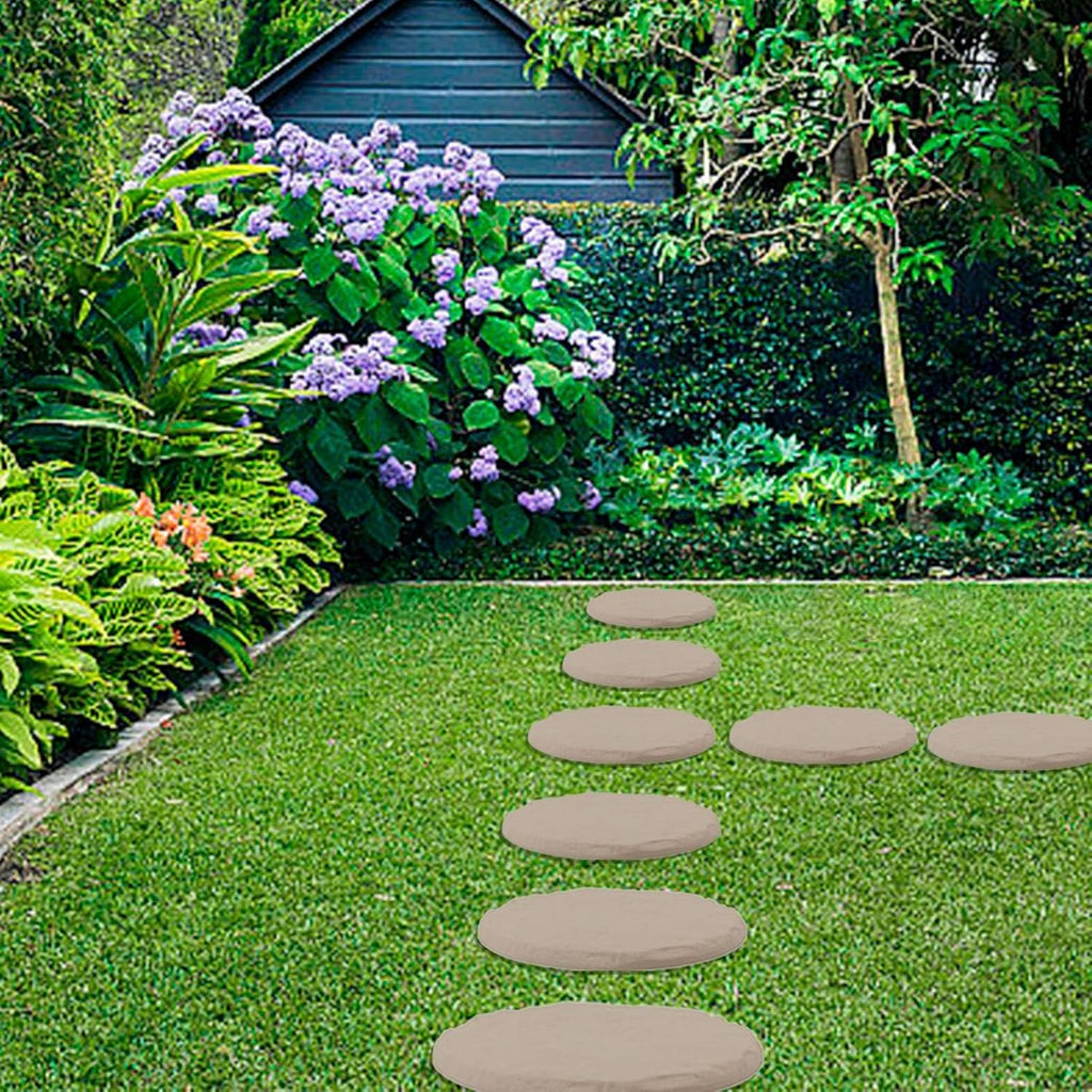 Garden Stepping Stones with Ground Stakes for Walkway Patio Yard N6814