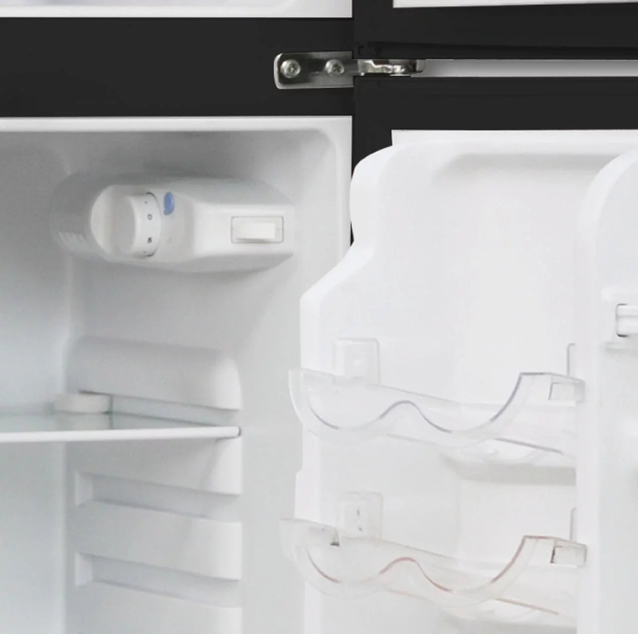 Mini Fridge with Freezer, Stainless Steel D41908