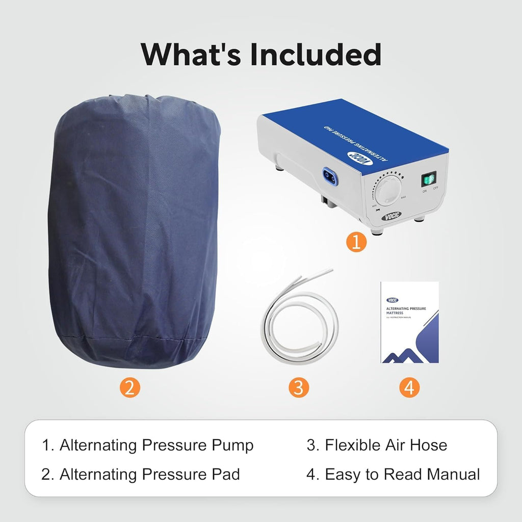 Alternating Air Pressure Mattress Pad with Pump, Waterproof Bed Sore Relief Cushion S2752