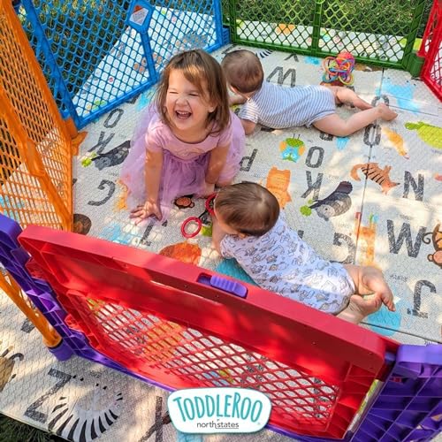 6 Panel Free Standing Play Yard, Indoor or Outdoor Baby Playpen, 26" Tall L806