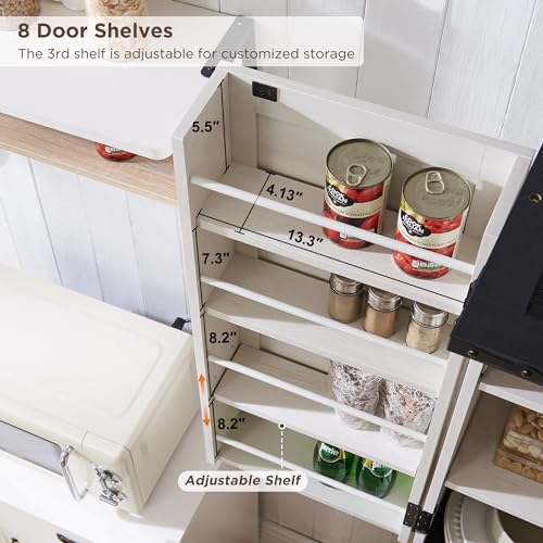 Farmhouse Storage Cabinet with Barn Doors and Adjustable Shelves X3170
