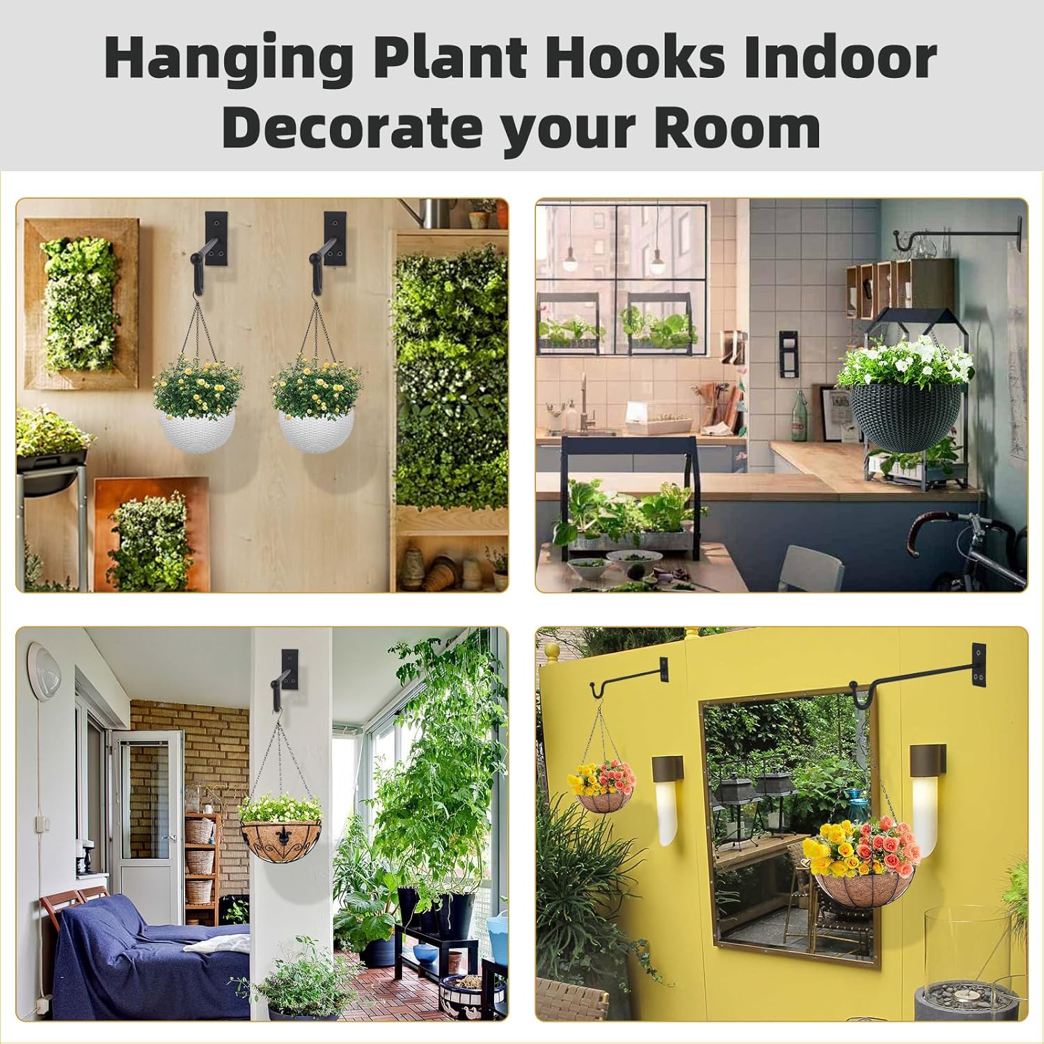 Heavy Duty Metal Plant Hanger for Indoor or Outdoor Use, 12 Inches, 2 Pack J1126