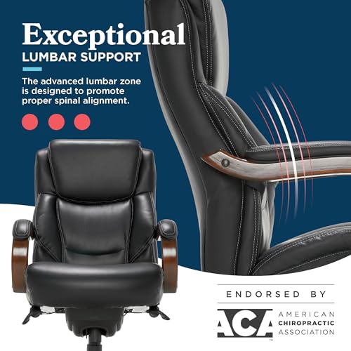 Executive Office Chair with Lumbar Support and Memory Foam Cushion T501837