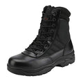 Men's Military Tactical Work Boots Side Zipper Leather Motorcycle Combat Boots N655026