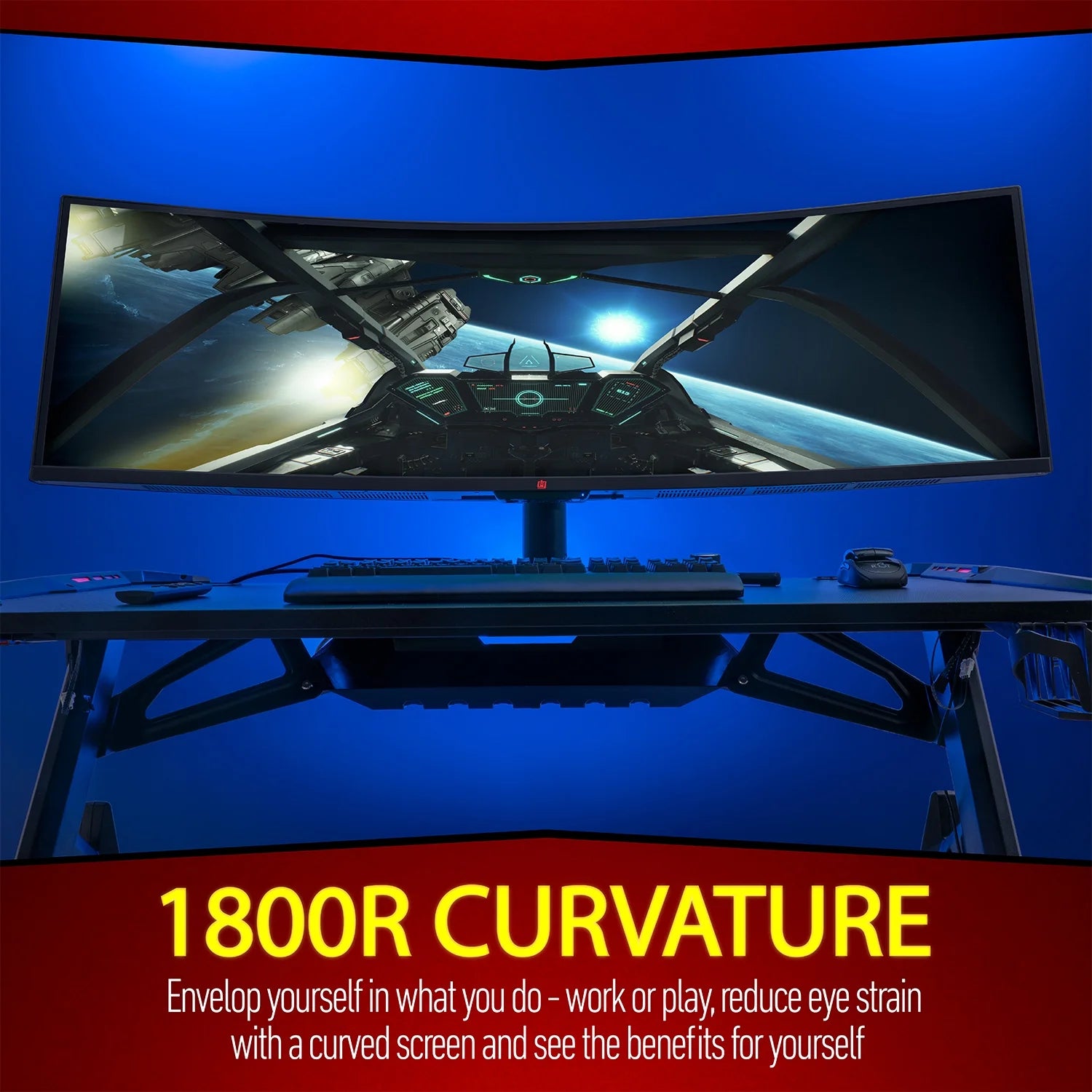 49" Curved Ultrawide 5K Gaming Monitor, 32:9, 120 Hz, Adjustable H16120