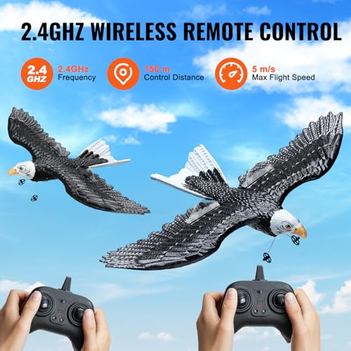 RC Airplane, 2.4GHz 2 Channel Remote Control Aircraft with 6-Axis Gyro, Red J366
