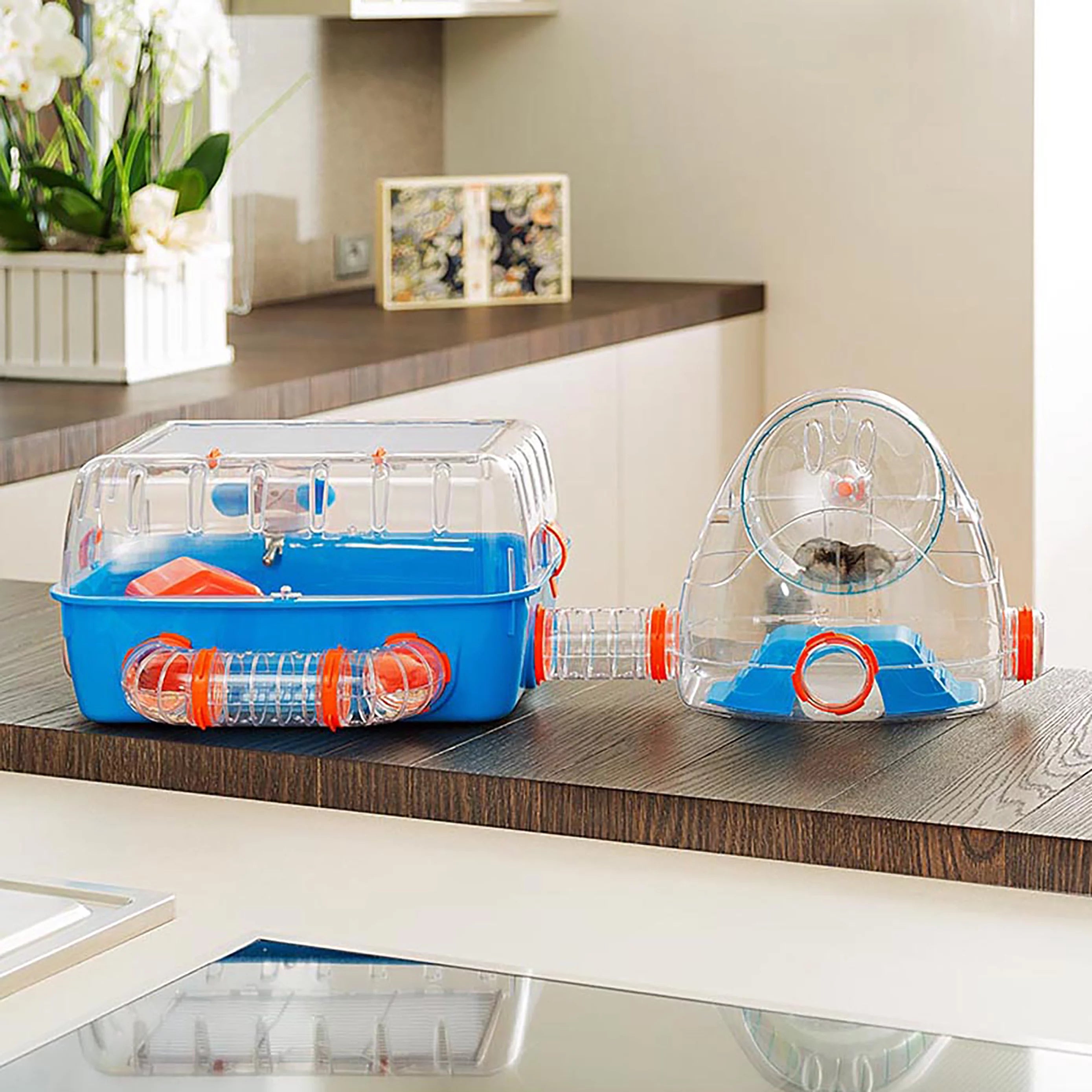 Hamster Cage with Accessories, Blue L693