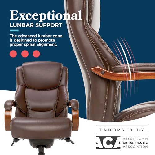 Executive Office Chair with Lumbar Support and Memory Foam Cushion T501837