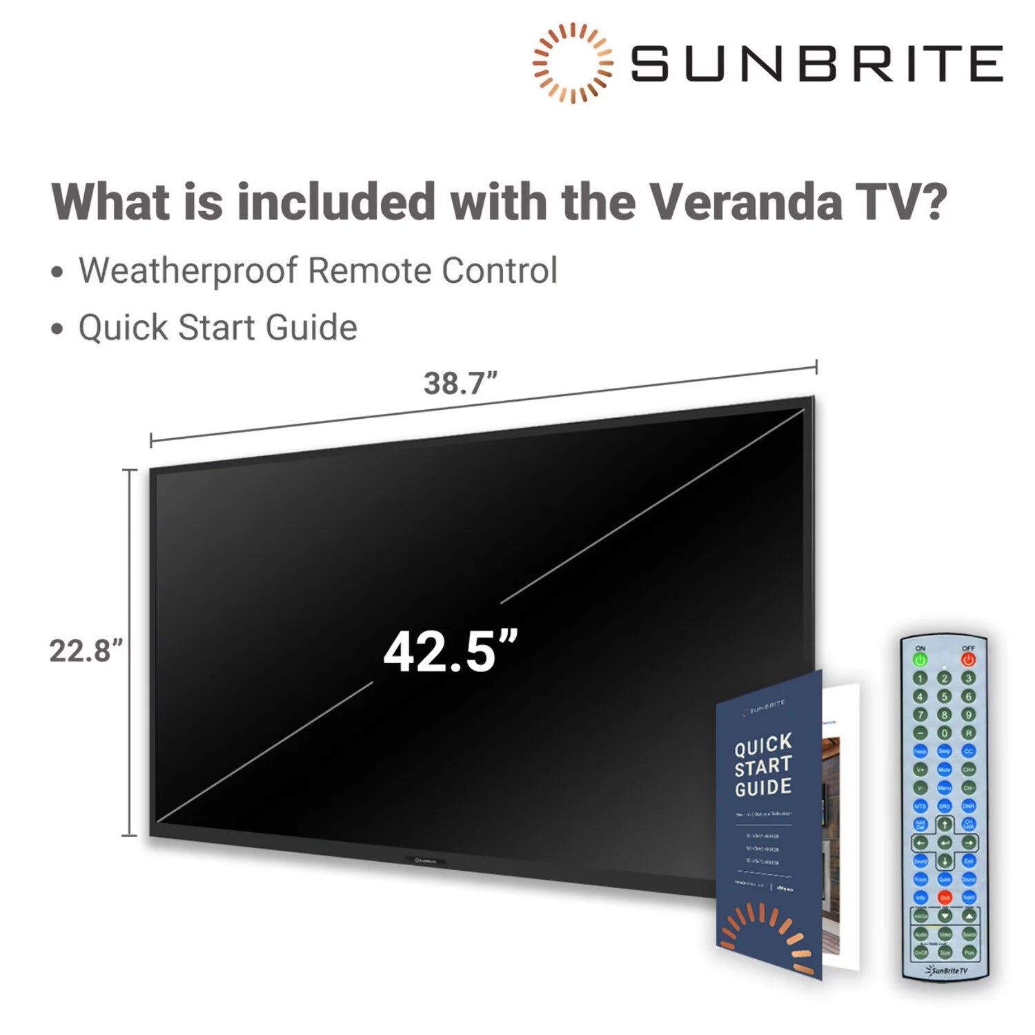 43-inch Full Shade Outdoor TV 4K Ultra HD HDR LED Weatherproof Television H55375