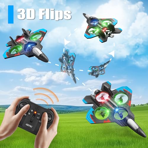Foam Remote Control Airplane Fighter Jet with Lights for Kids Adults H4069