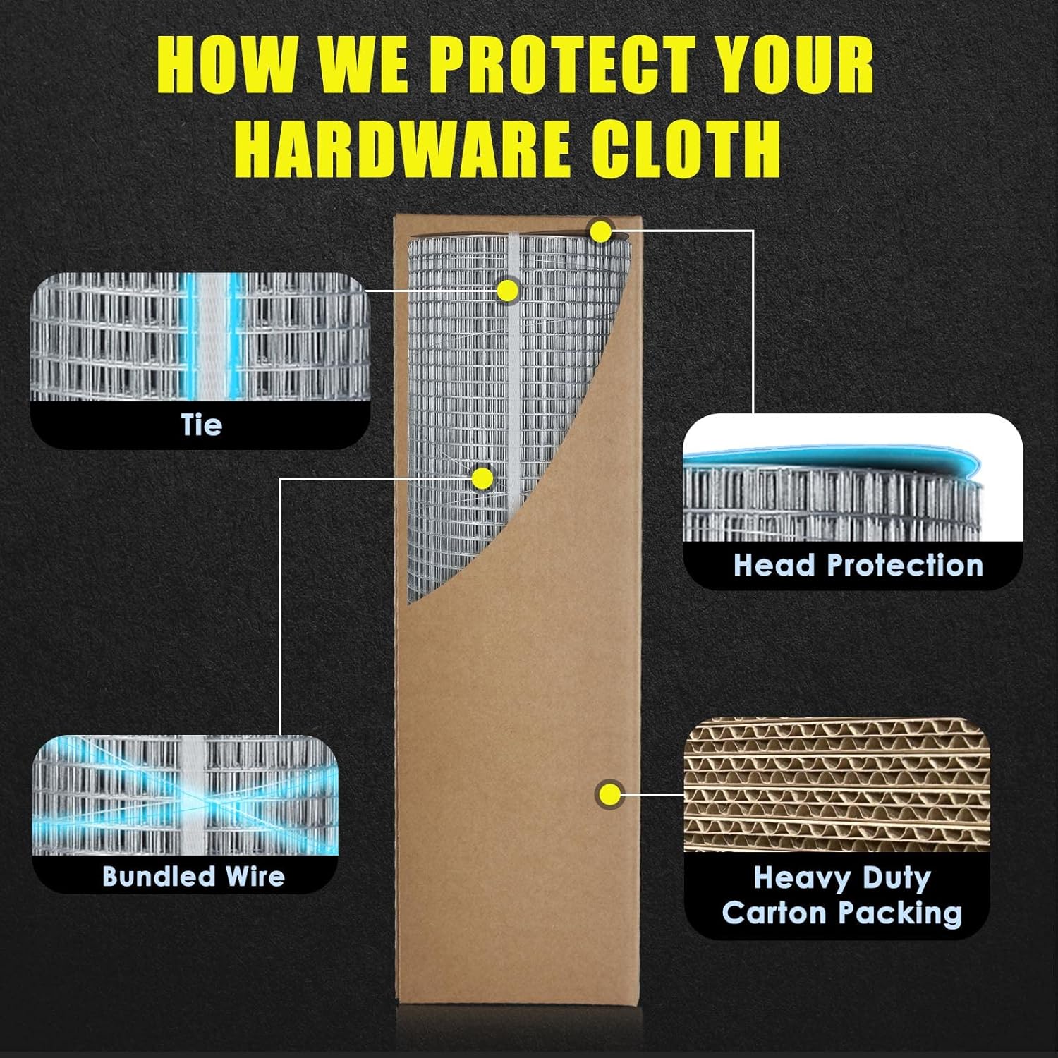 Galvanized Hardware Cloth 1/2 Inch Mesh 19 Gauge Roll P875164