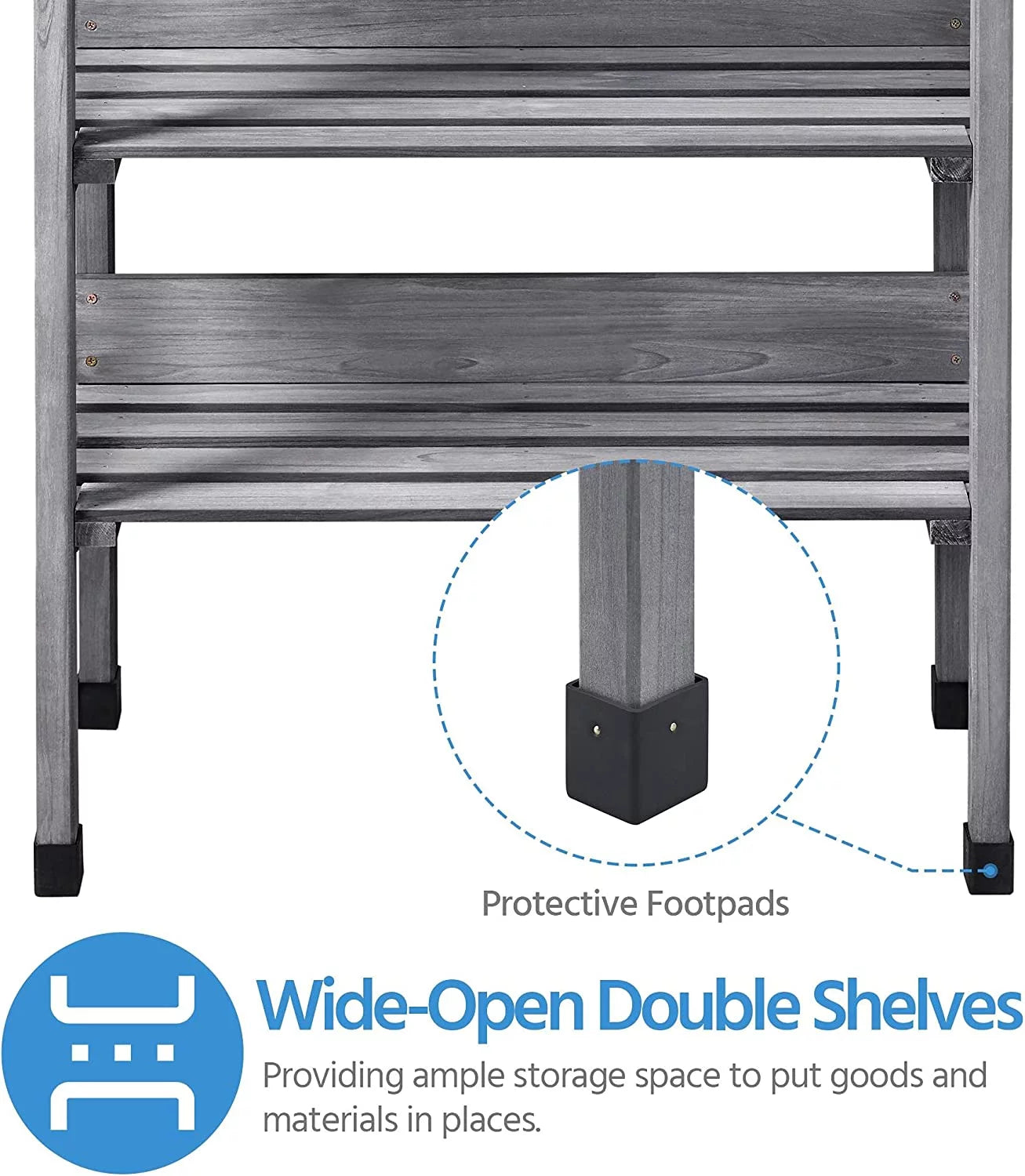 Wooden Potting Bench Table with Metal Tabletop and Storage Shelf A212159