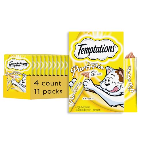 Creamy Puree Lickable Cat Treats, 0.42 oz Tubes, 48 Count Y26330